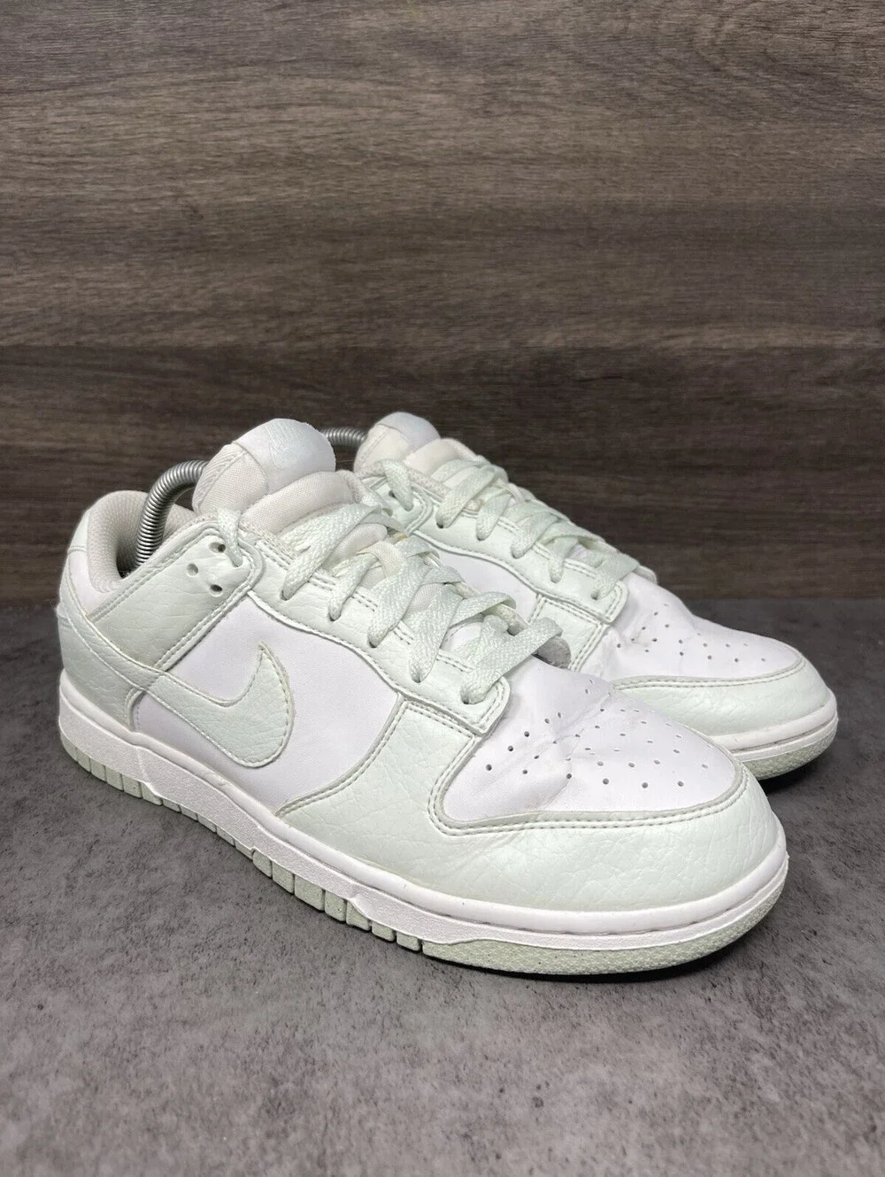 Nike Dunk Low Next Nature White Mint Green Womens Size 9.5 Casual Sneakers
